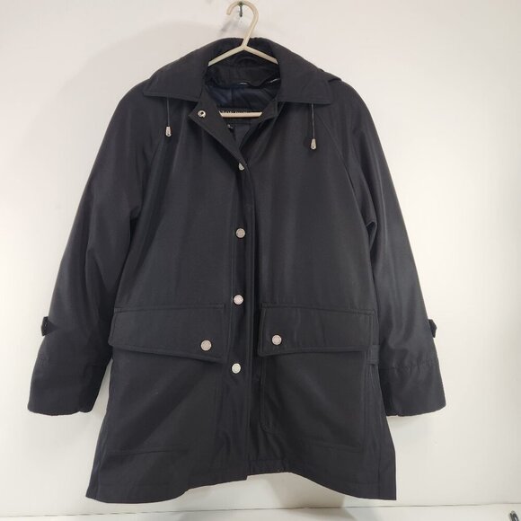 London Fog Jackets & Blazers - London Fog Limited Edition Black Hooded Jacket Womens Small Petite Vintage